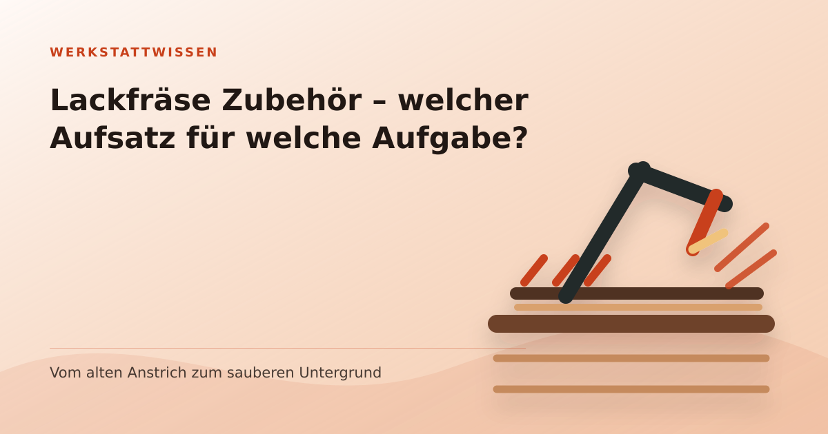 Illustration: Lackfräse Zubehör – welcher Aufsatz für welche Aufgabe?